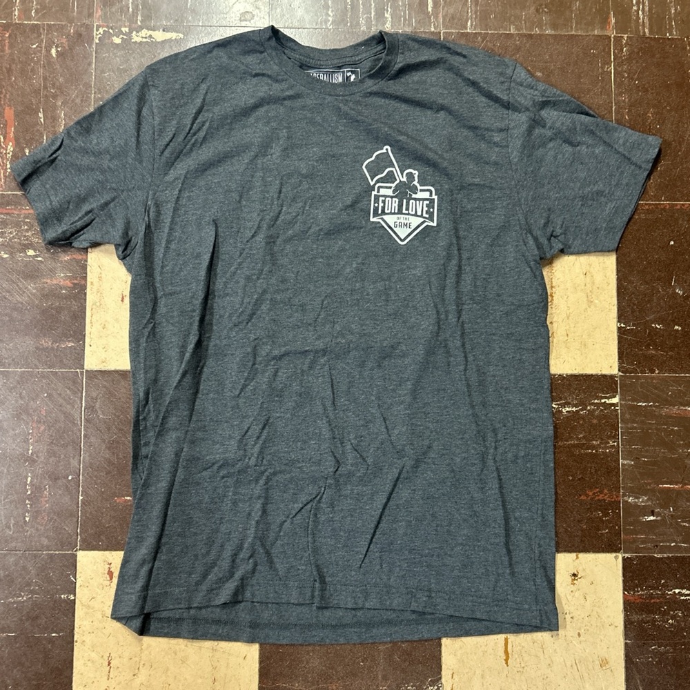 Gray Short Sleeve Tee with Graphic Design